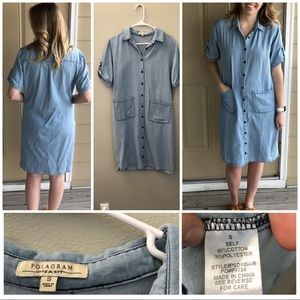 Denim Button Up Dress